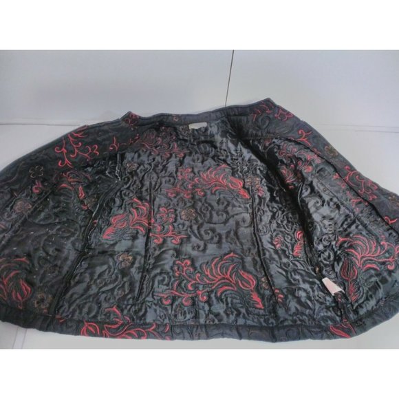 Linea Domani ladies jacket Black/Red 100% Polyester Size Medium - Picture 5 of 9